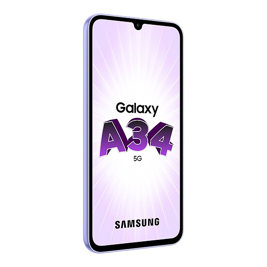 Smartphone reconditionné Samsung Galaxy A34 5G (Lavande) - 128 Go · Reconditionné - Autre vue