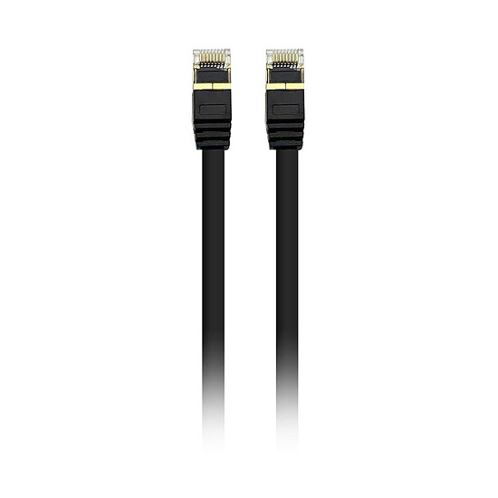 Câble RJ45 Textorm Câble RJ45 Plat CAT 8.1 U/FTP (noir) - 2 m - Autre vue