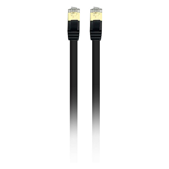 Câble RJ45 Textorm Câble RJ45 Plat CAT 8.1 U/FTP (noir) - 10 m - Autre vue