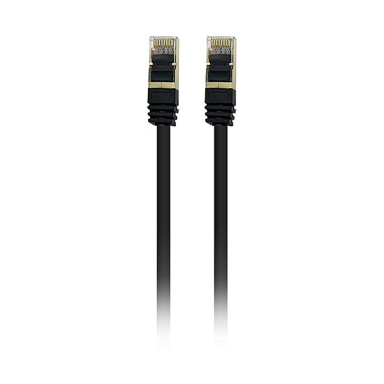 Câble RJ45 Textorm Câble RJ45 Plat CAT 8.1 U/FTP (noir) - 10 m - Autre vue