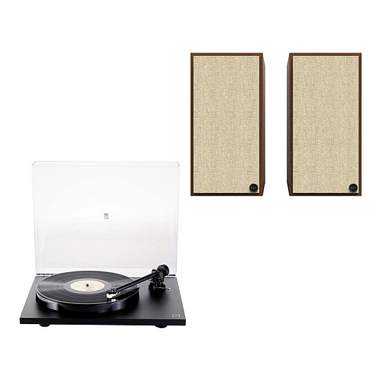 Mini-chaine Rega Planar 1 Noir Mat + Klipsch The Sevens Noyer - Autre vue