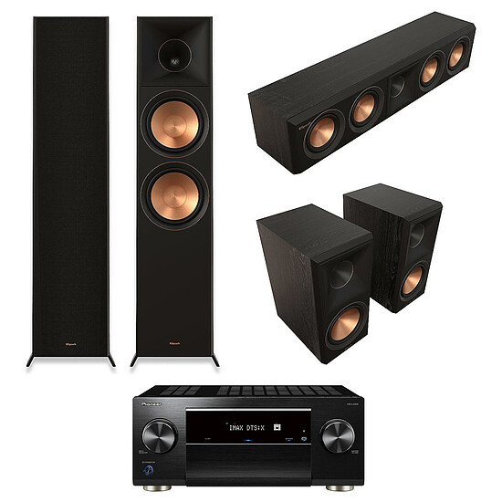 Ensemble Home-Cinéma Pioneer VSX-LX505 Noir + Klipsch Pack HCM RP-8000F II Ebène