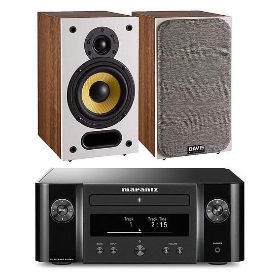 Mini-chaine Marantz Melody X M-CR612 Noir + Davis Acoustics Ariane 1 Noyer - Autre vue