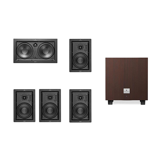 Enceintes HiFi / Home-Cinéma Triangle Pack SECRET IWT7/8 + LCR7 5.1 avec TALES 340 Noyer - Autre vue