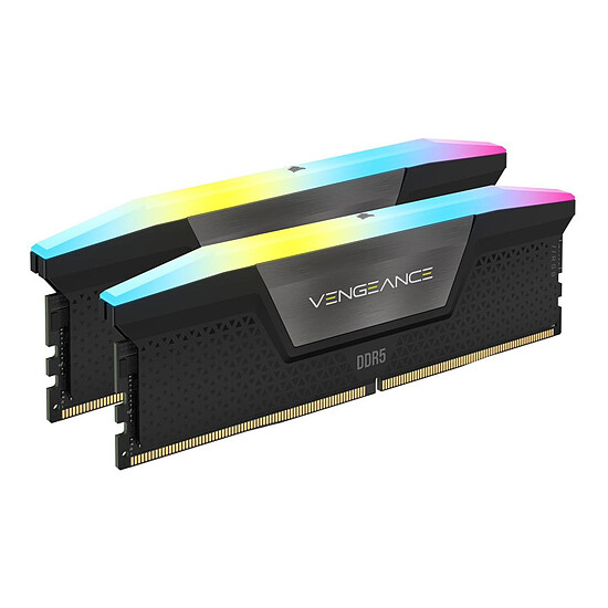 Mémoire RAM Corsair Vengeance RGB Black - 2 x 48 Go (96 Go) - DDR5 6000 MHz - CL36 - Autre vue