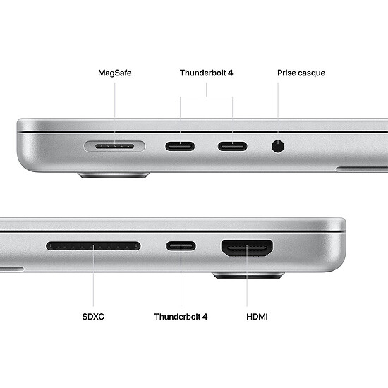 MacBook reconditionné Apple MacBook Pro M2 Pro 14" Argent 16Go/512 Go (MPHH3FN/A) · Reconditionné - Autre vue