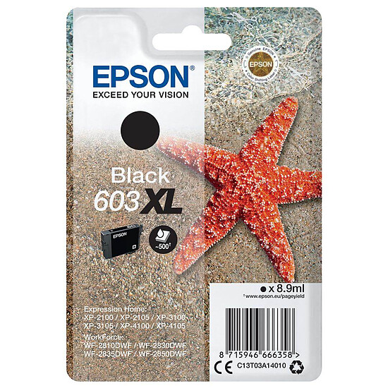 Cartouche d'encre Epson Etoile de mer 603XL Noir