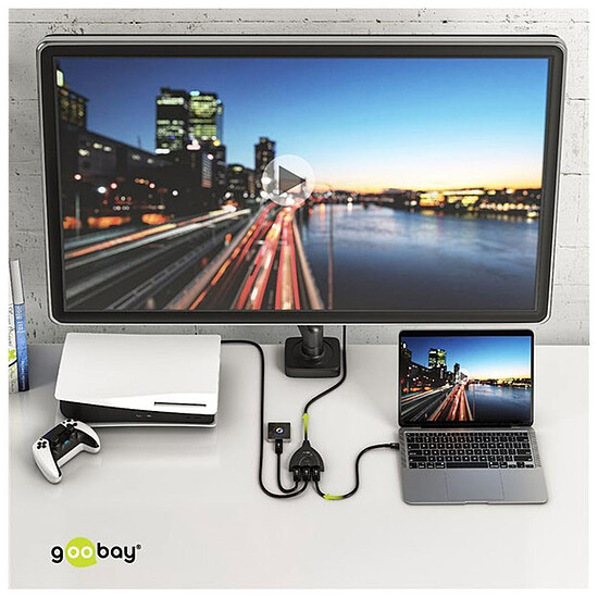 Switch HDMI Goobay Switch HDMI manuel 3 vers 1 - Autre vue