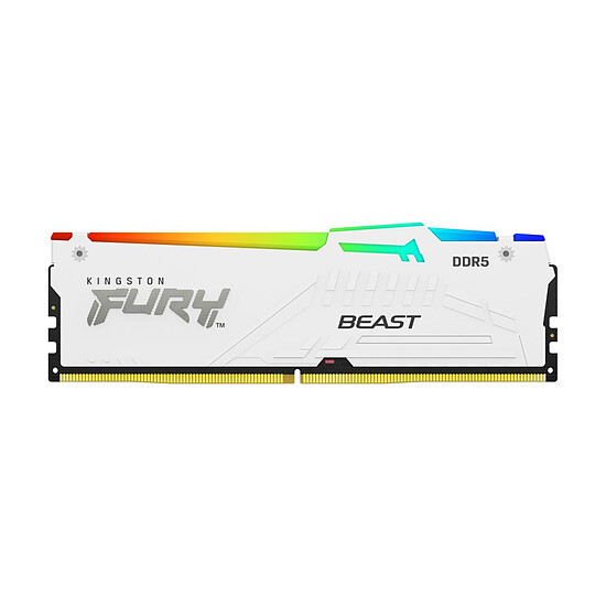 Mémoire RAM Kingston Fury Beast White RGB - 2 x 16 Go (32 Go) - DDR5 5600 MHz - CL36 - Autre vue