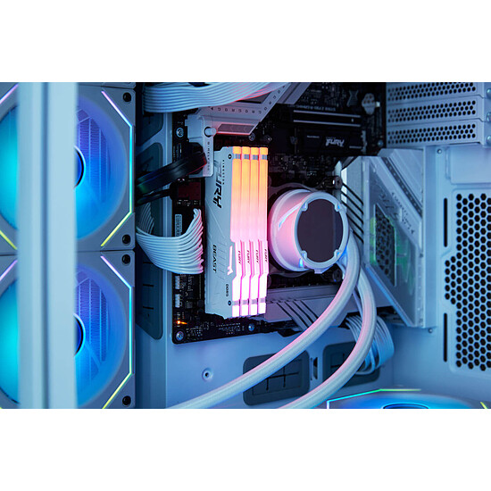 Mémoire RAM Kingston Fury Beast White RGB - 2 x 16 Go (32 Go) - DDR5 5600 MHz - CL36 - Autre vue