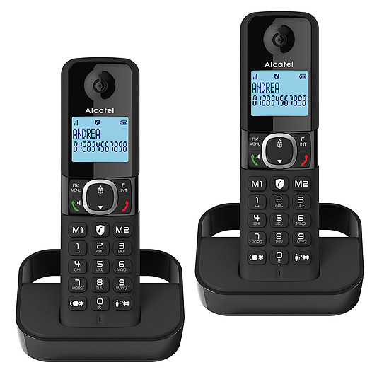 Téléphone fixe sans fil Alcatel F860 Duo Noir 