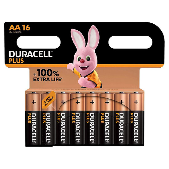 Duracell Plus AA (par 16) - Pile et chargeur DURACELL sur