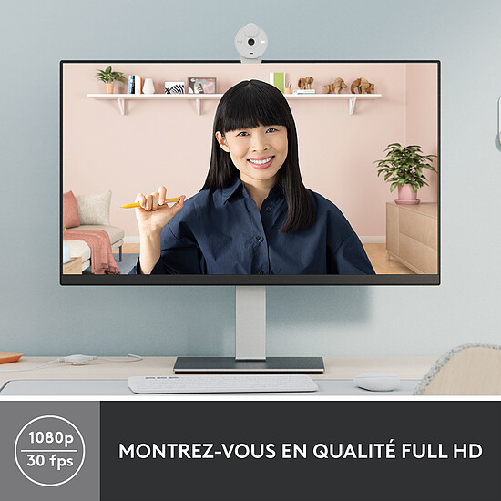 Webcam Logitech Brio 300 - Blanc - Autre vue