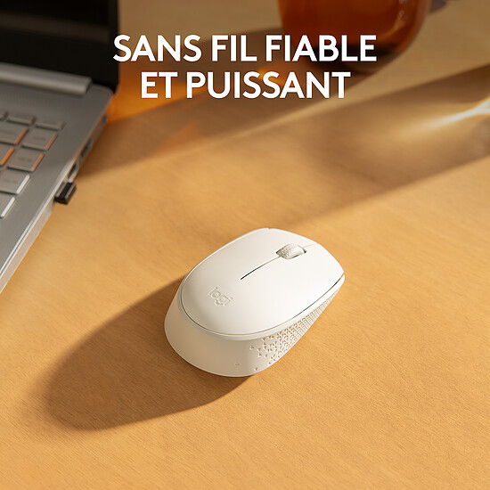 Souris PC Logitech M171 - Blanc cassé - Autre vue