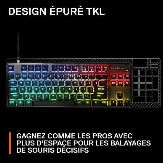 Clavier PC SteelSeries Apex 9 TKL - SteelSeries OptiPoint - Autre vue