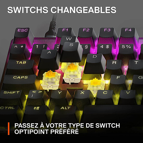 Clavier PC SteelSeries Apex 9 TKL - SteelSeries OptiPoint - Autre vue
