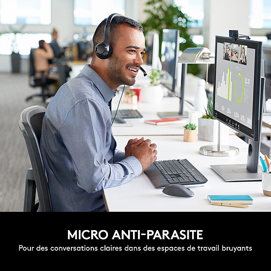 Casque micro Logitech USB Headset H390 - Noir - Autre vue