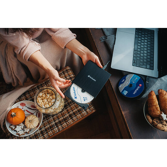 Lecteurs et graveurs Blu-ray, DVD et CD Verbatim Graveur Blu-ray externe USB-C - Autre vue