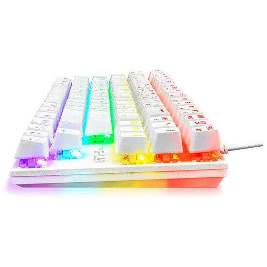 Clavier PC The G-Lab Keyz Mercury TKL - Blanc - Outemu Red - Autre vue