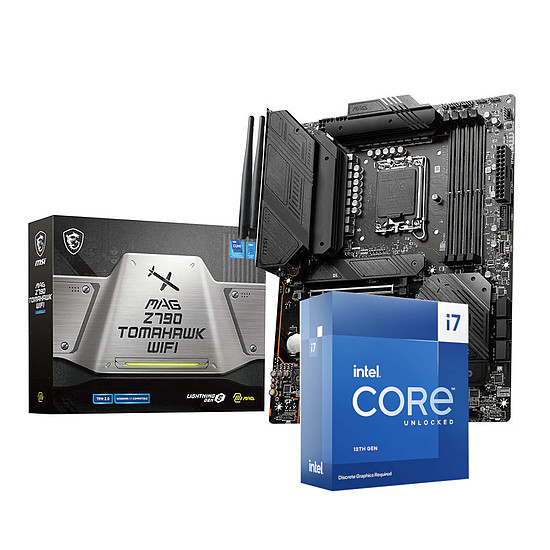 Carte mère Intel Core i7 13700KF + MSI MAG Z790 TOMAHAWK WIFI 