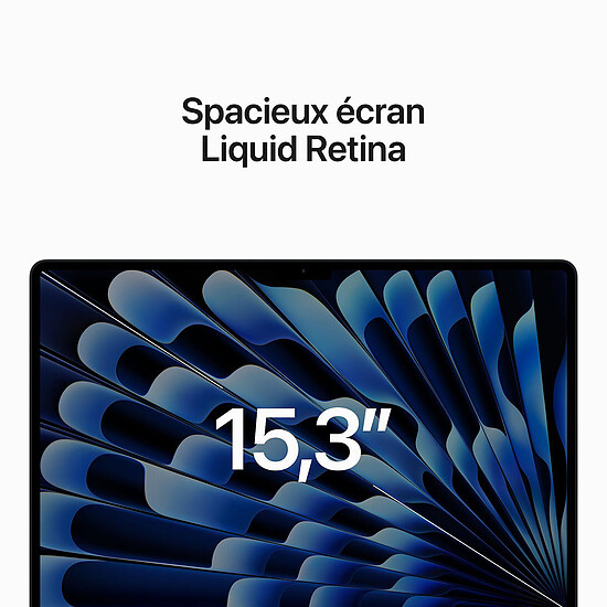 MacBook reconditionné Apple MacBook Air M2 15 pouces (2023) Minuit 8Go/512 Go (MQKX3FN/A) · Reconditionné - Autre vue