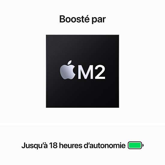 MacBook reconditionné Apple MacBook Air M2 15 pouces (2023) Argent 8Go/512 Go (MQKT3FN/A) · Reconditionné - Autre vue