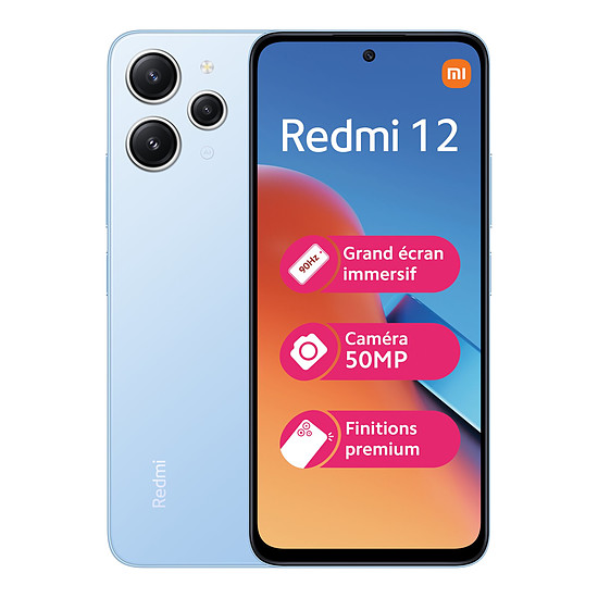 Smartphone Xiaomi Redmi 12 (Bleu) - 128 Go