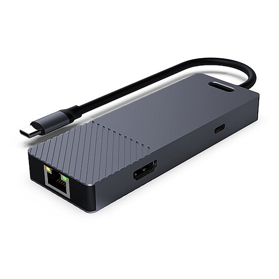 Station d'accueil PC portable INOVU Station d'accueil USB-C 6 en 1 (HDMI/USB/Ethernet/SD) - Autre vue