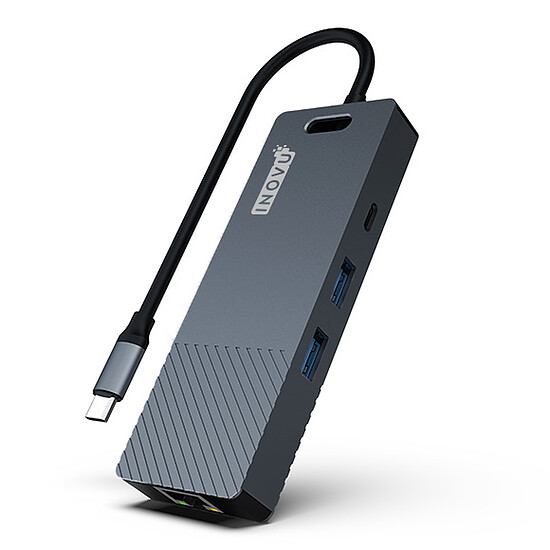 Station d'accueil PC portable INOVU Station d'accueil USB-C 6 en 1 (HDMI/USB/Ethernet/SD) - Autre vue