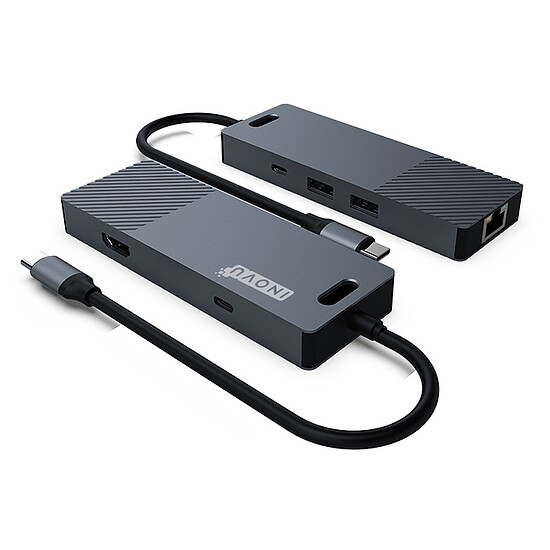 Station d'accueil PC portable INOVU Station d'accueil USB-C 6 en 1 (HDMI/USB/Ethernet/SD) - Autre vue