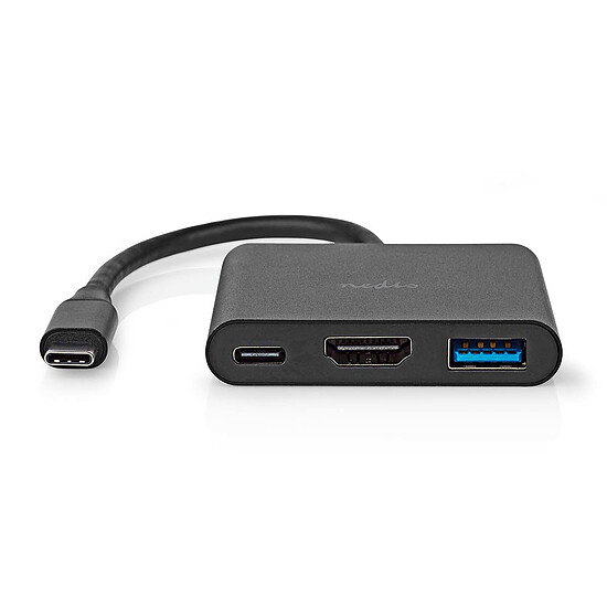 Hub USB Nedis Hub USB-C - Noir - 10 cm - Autre vue