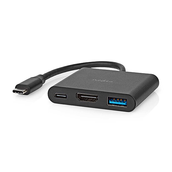 Hub USB Nedis Hub USB-C - Noir - 10 cm - Autre vue