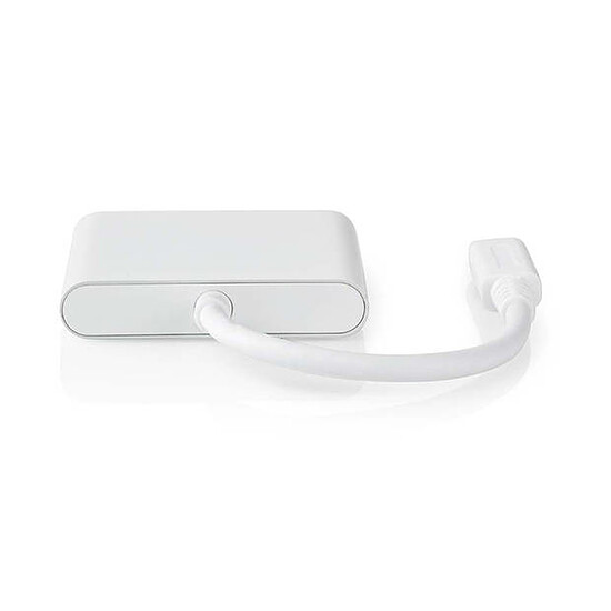 Adaptateur USB Nedis Hub USB-C - Blanc - 10 cm - Autre vue