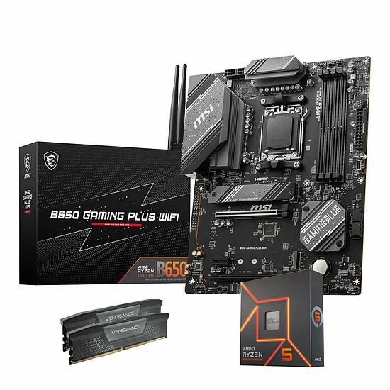 Kit upgrade PC AMD Ryzen 5 7600X - MSI B650 - RAM 32 Go DDR5