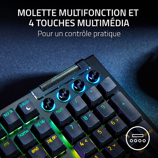 Clavier PC Razer BlackWidow V4 - Razer Green - Autre vue
