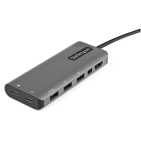 Station d'accueil PC portable StarTech.com Adaptateur multiport USB-C avec HDMI ou Mini DisplayPort 4K 60 Hz, Hub USB 4 ports et Power Delivery 100W - Autre vue