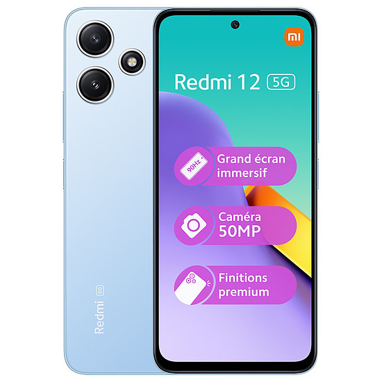 Smartphone Xiaomi Redmi 12 5G (Bleu) - 128 Go