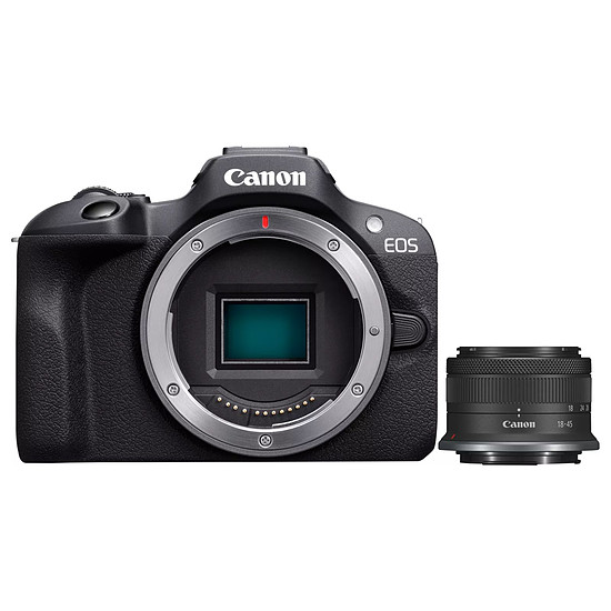 Appareil photo hybride Canon EOS R100 + RF-S18-45 mm 