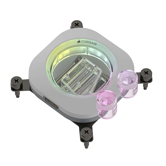 Watercooling Custom Corsair iCUE LINK XC7 RGB ELITE - Blanc