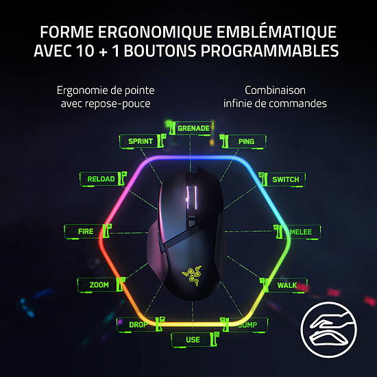Souris PC Razer Basilisk V3 Pro - Occasion - Autre vue
