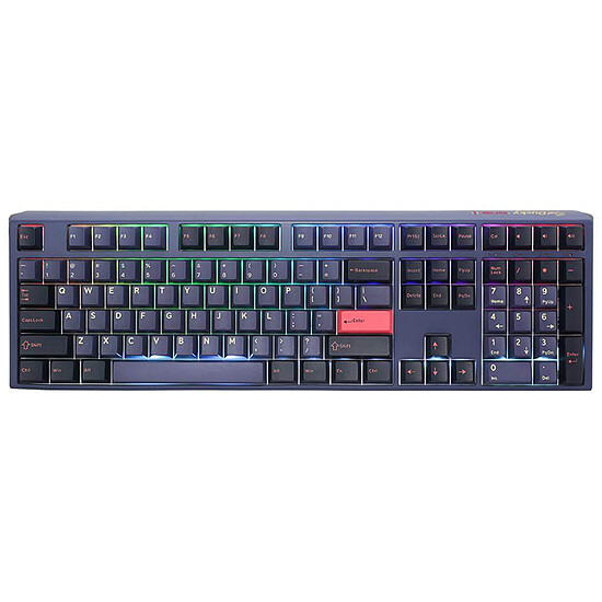 Clavier PC Ducky Channel One 3 - Cosmic Blue - Cherry MX Silent Red