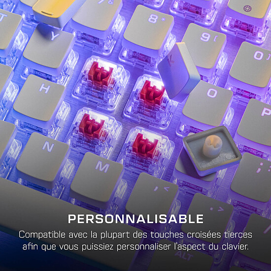 Clavier PC Roccat Vulcan II Linear - Roccat Titan II Red - Blanc - Autre vue