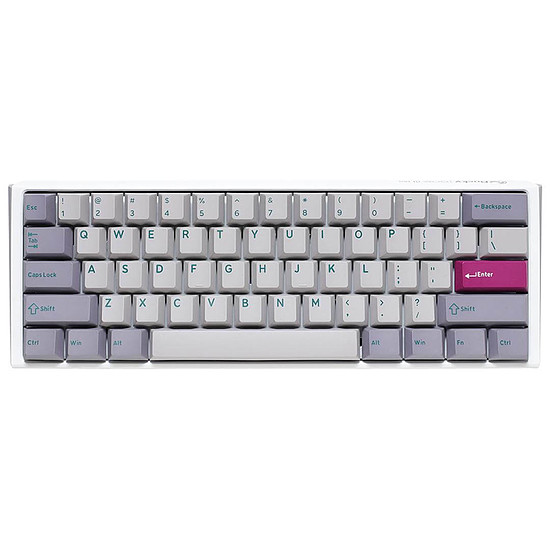 Clavier PC Ducky Channel One 3 Mini - Mist Grey - Cherry MX Silent Red