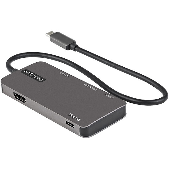 Station d'accueil PC portable StarTech.com Adaptateur multiport USB-C vers HDMI 4K 30 Hz + Power Delivery 100W - Autre vue