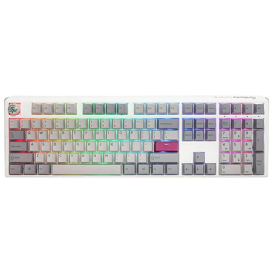 Clavier PC Ducky Channel One 3 - Mist  - Cherry MX Ergo Clear