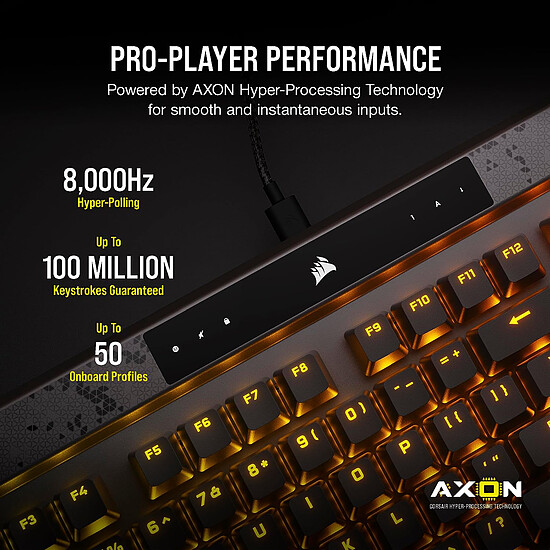 Clavier PC Corsair K70 Max RGB - Corsair MGX - Autre vue