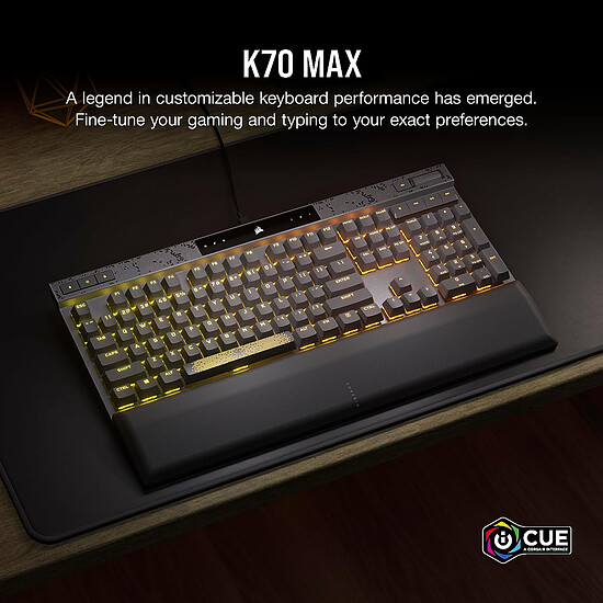 Clavier PC Corsair K70 Max RGB - Corsair MGX - Autre vue