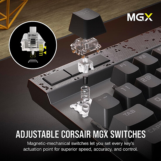 Clavier PC Corsair K70 Max RGB - Corsair MGX - Autre vue