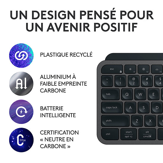 Clavier PC Logitech MX Keys S - Graphite - Autre vue