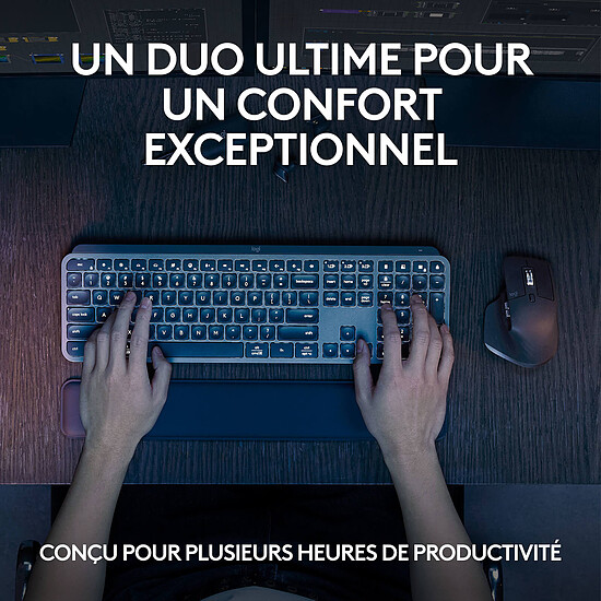 Clavier souris bureautique Logitech MX Keys S Combo - Graphite - Autre vue